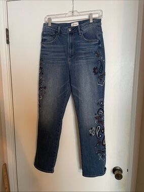 DRIFTWOOD Embroidered Dark Blue Straight-Leg Jeans